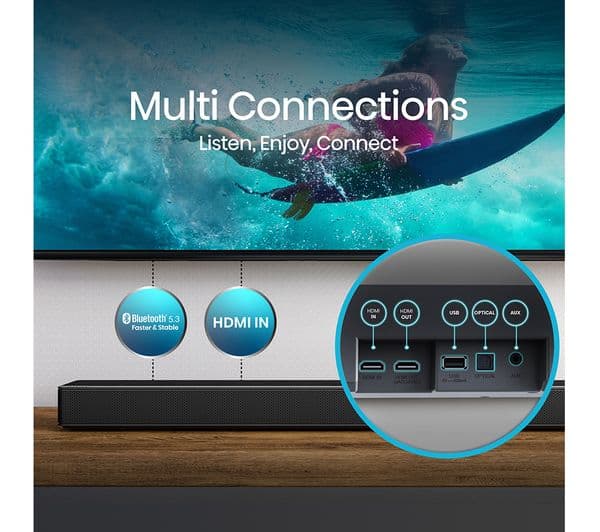 Hisense AX5125H 5.1.2 Wireless Sound Bar with Dolby Atmos DTS Virtual X - Black - Image 9