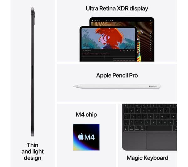 APPLE 13" iPad Pro (2024) - 2 TB, Silver - Image 9
