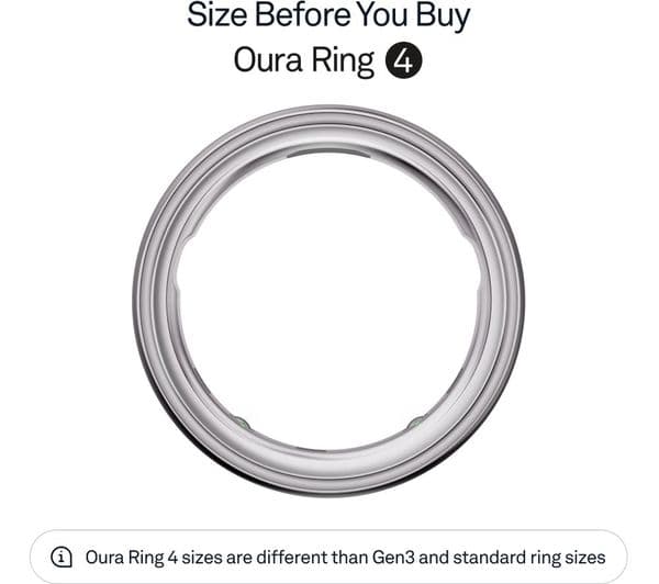 OURA Ring 4 Silver Size 10 - Image 2