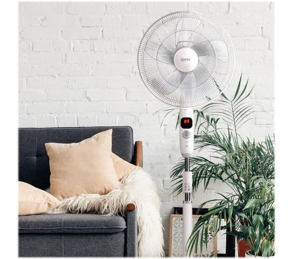 IGENIX DF1670 16" Pedestal Fan - White - Image 3