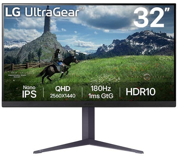 LG UltraGear 32GS85Q-B.AEK Quad HD 32" Nano IPS Gaming Monitor - Dark Grey - Image 1
