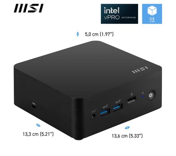 MSI Cubi NUC 13MQG Mini Desktop PC - Intel® Core™ i5, 512 GB SSD, Black - Image 3
