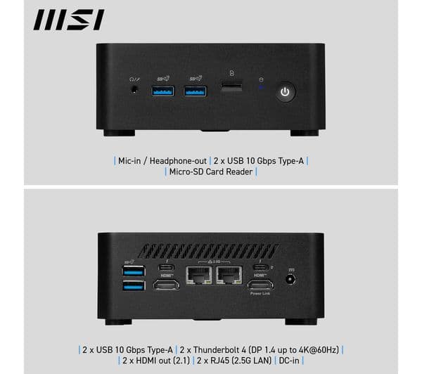 MSI Cubi NUC 13MQG Mini Desktop PC - Intel® Core™ i5, 512 GB SSD, Black - Image 7