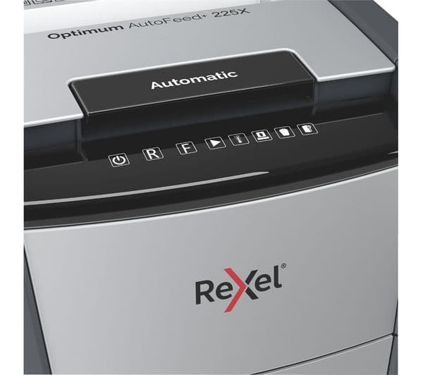 REXEL Optimum AutoFeed+ 225X Cross Cut Paper Shredder - Image 10