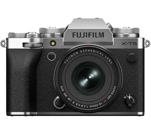 FUJIFILM X-T5 Mirrorless Camera with FUJINON XF 16-50 mm f/2.8-4 R LM WR Lens - Silver