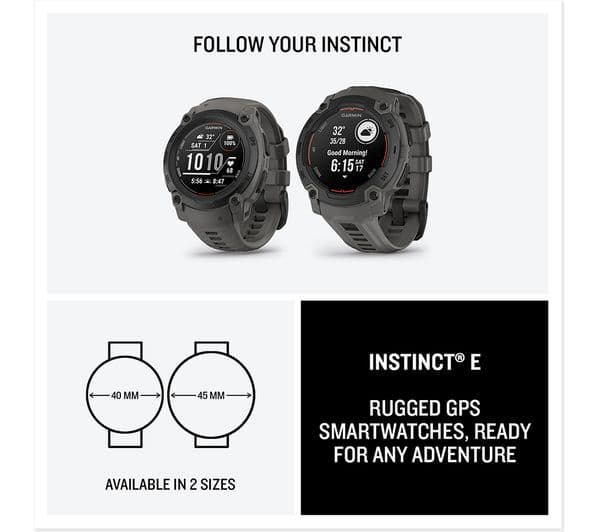 Garmin Instinct E Smartwatch 45mm Black - Image 7