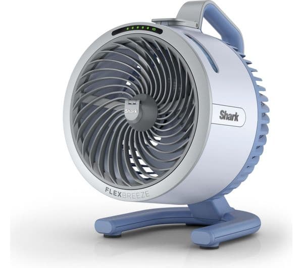 SHARK FlexBreeze HydroGo FA050UKBL Portable 6.8" Misting Turbo Fan - Glacier Blue & Cool Gray - Image 1