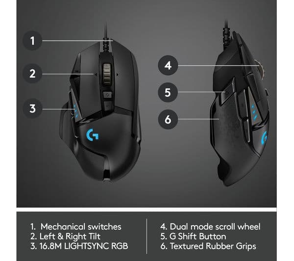 Logitech G502 Hero Gaming Mouse - Image 6
