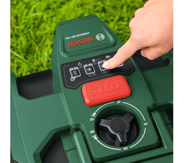 BOSCH VisiMow 18V-100 Cordless Robotic Lawn Mower - Green & Black - Image 3