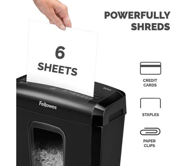 FELLOWES Powershred 6M Micro Cut Paper Shredder - Image 5