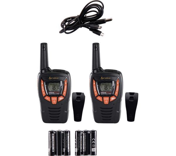 COBRA AM655 Walkie Talkie - Twin Pack, Black & Orange - Image 4