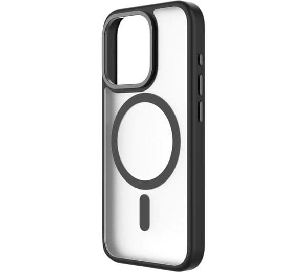 QDOS Hybrid Soft + Snap iPhone 15 Pro Case - Clear & Black - Image 6