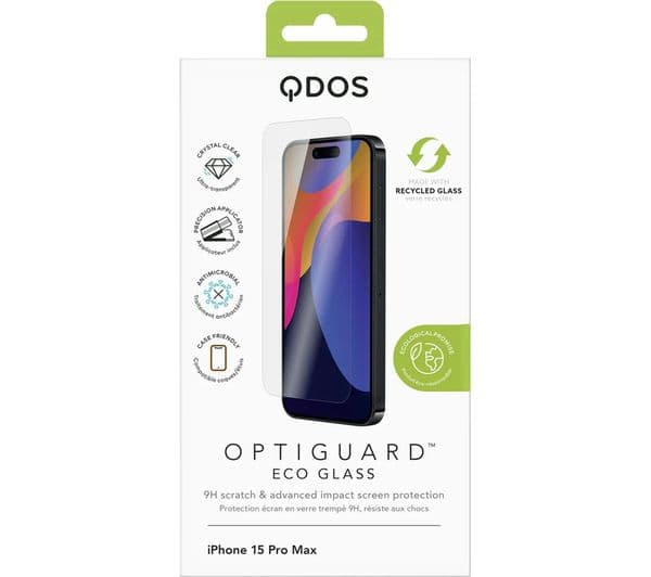 QDOS Hybrid Soft + Snap iPhone 15 Pro Case - Clear & Black - Image 8