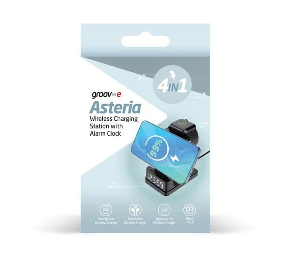 GROOV-E Asteria GVWC09BK 4-in-1 Wireless Charging Station - Image 4