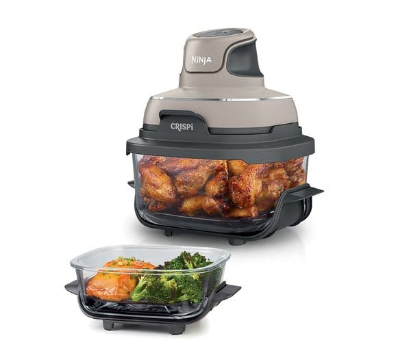 Ninja Crispi FN101UKST 4-in-1 Portable Glass Air Fryer - Stone - Image 1