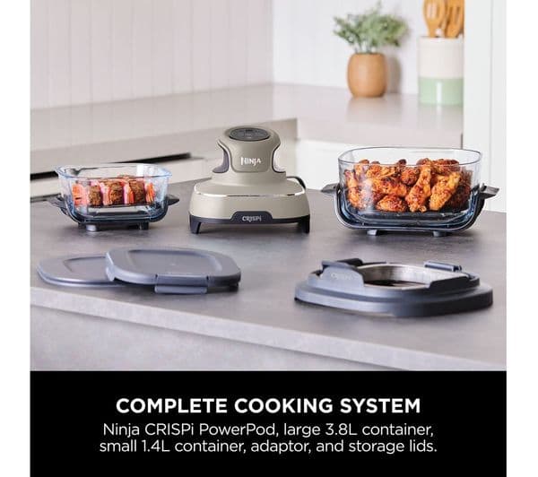Ninja Crispi FN101UKST 4-in-1 Portable Glass Air Fryer - Stone - Image 9