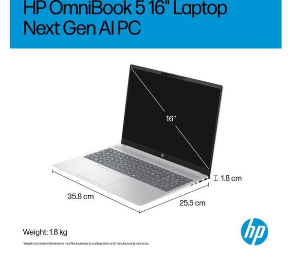 HP OmniBook 5 NGAI 16 AMD Ryzen AI 7 16GB 512GB Glacier Silver - Image 10