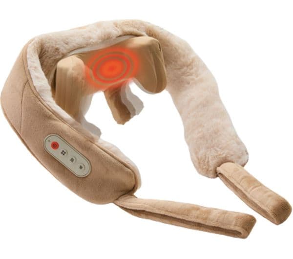 SHARPER IMAGE Mini Neck Shiatsu Massager Cordless Luxe - Beige