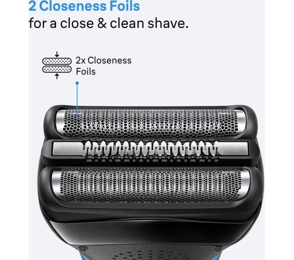 BRAUN Series 3 310s Electric Wet & Dry Shaver - Black & Blue - Image 3