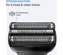 BRAUN Series 3 310s Electric Wet & Dry Shaver - Black & Blue thumbnail 5