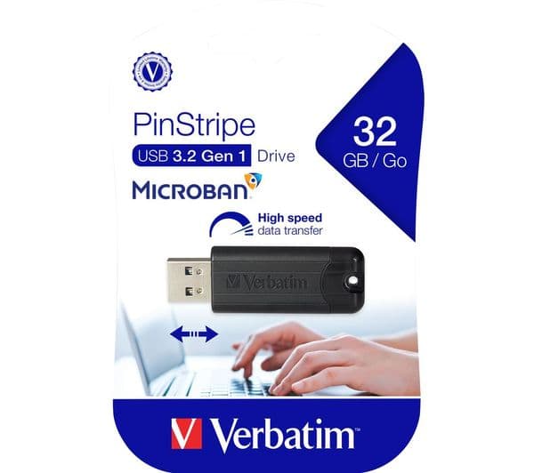 Verbatim PinStripe USB 3.0 32GB Black - Image 5
