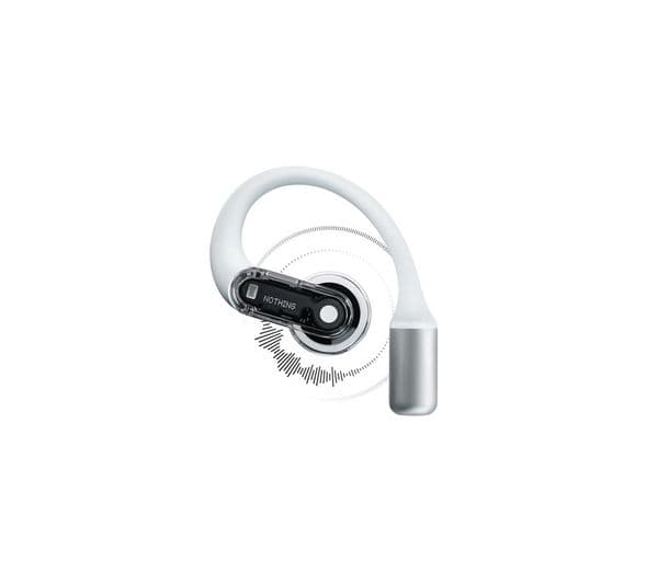 NOTHING Ear (open) Wireless Bluetooth Noise-Cancelling Earbuds - White - Image 3
