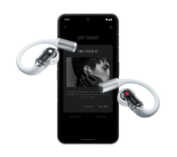 NOTHING Ear (open) Wireless Bluetooth Noise-Cancelling Earbuds - White - Image 10