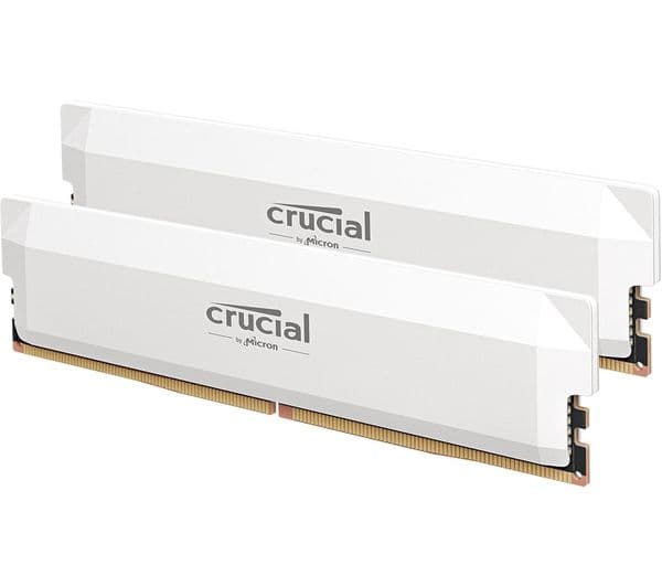 CRUCIAL Pro 64 GB 6400 MHz DDR5 Memory Kit - 32 GB x 2, White - Image 1