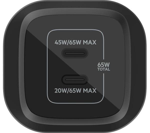 BELKIN 65W Dual USB Type-C Charger Black - Image 2