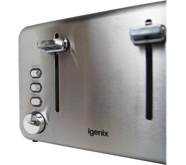 IGENIX IG3204 4-Slice Toaster - Stainless Steel - Image 2