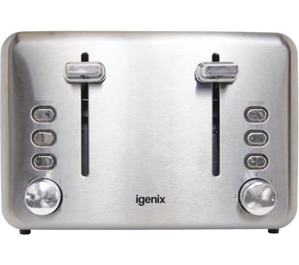 IGENIX IG3204 4-Slice Toaster - Stainless Steel - Image 3