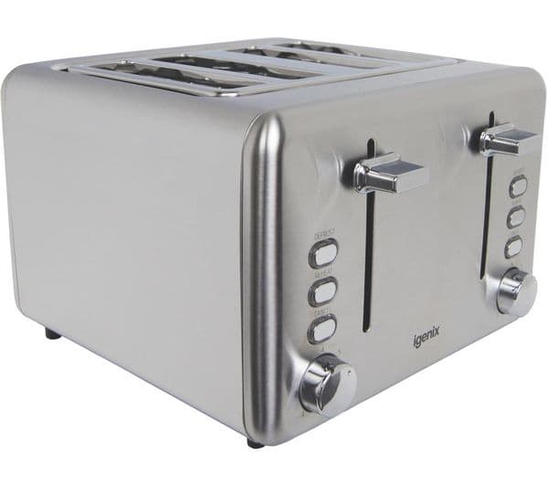IGENIX IG3204 4-Slice Toaster - Stainless Steel - Image 4