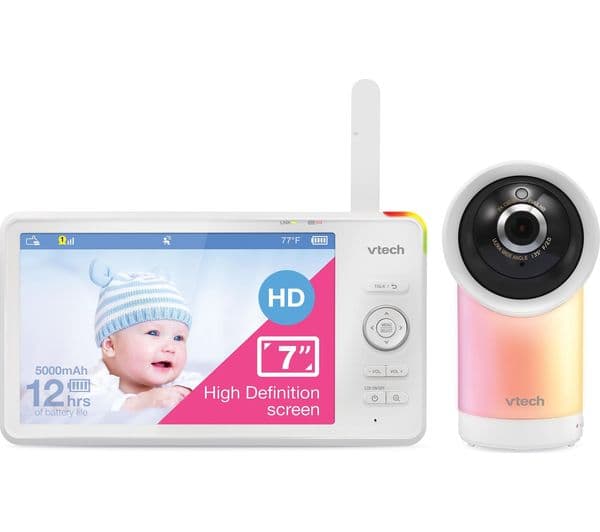 VTECH RM7766HD 7" LCD Screen Smart Video Baby Monitor - White - Image 1