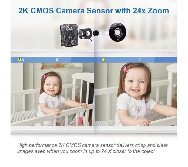 VTECH RM7766HD 7" LCD Screen Smart Video Baby Monitor - White - Image 3