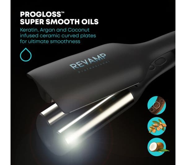 REVAMP 2-in-1 Beach & Volume Professional Ceramic Waver - Black - Image 6