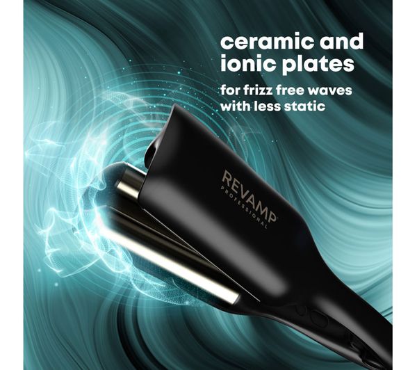 REVAMP 2-in-1 Beach & Volume Professional Ceramic Waver - Black thumbnail 10