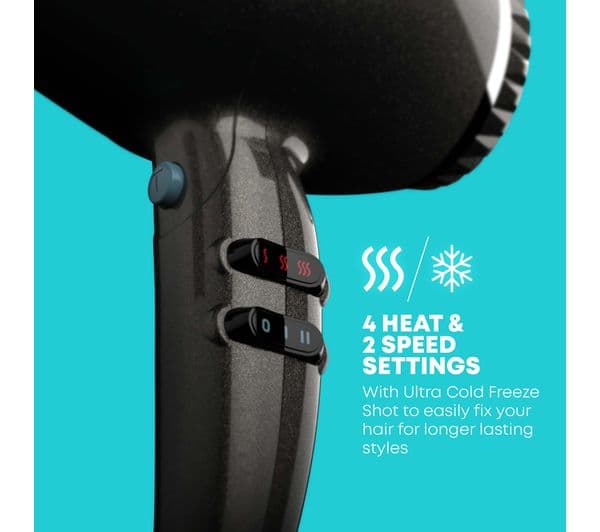 REVAMP Progloss Featherlite Ultra X Shine Hair Dryer - Black - Image 5