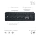 Logitech MX Keys S Wireless Keyboard Black thumbnail 6