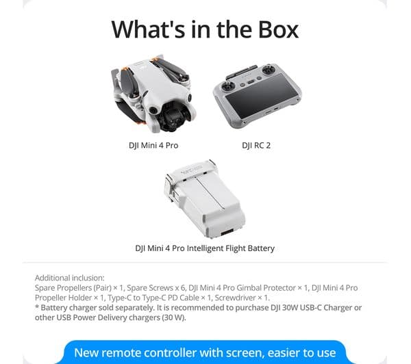 DJI Mini 4 Pro Drone with RC 2 Controller - Grey - Image 7