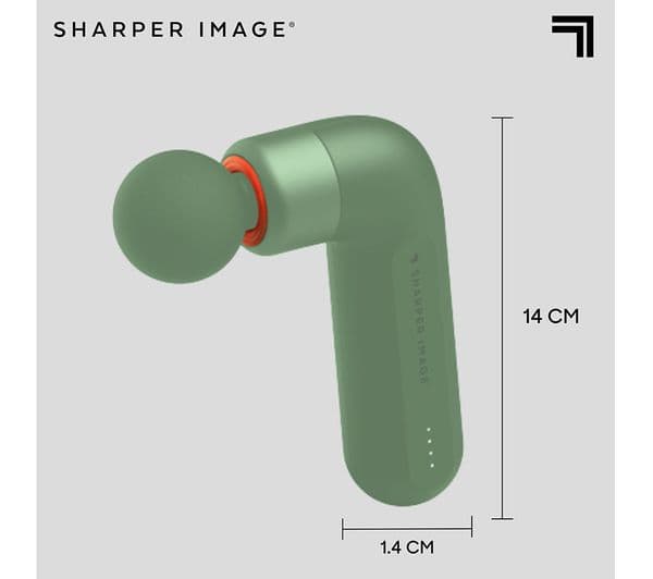 SHARPER IMAGE Power Percussion Move Edge Portable Lite Massage Gun - Green - Image 5
