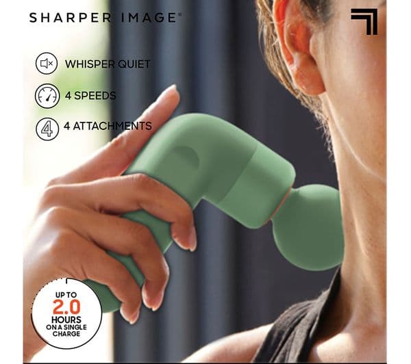 SHARPER IMAGE Power Percussion Move Edge Portable Lite Massage Gun - Green - Image 6