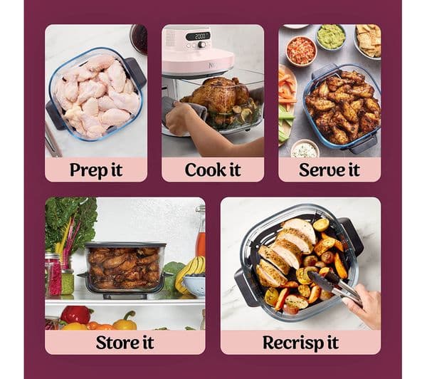 Ninja CRISPi Pro AS101UKRS 7-in-1 Glass Air Fryer - Rose Quartz - Image 3