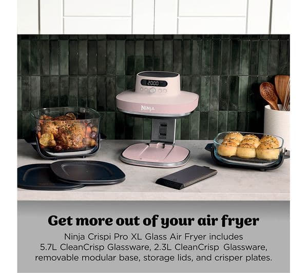 Ninja CRISPi Pro AS101UKRS 7-in-1 Glass Air Fryer - Rose Quartz - Image 8