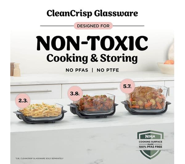 Ninja CRISPi Pro AS101UKRS 7-in-1 Glass Air Fryer - Rose Quartz - Image 9