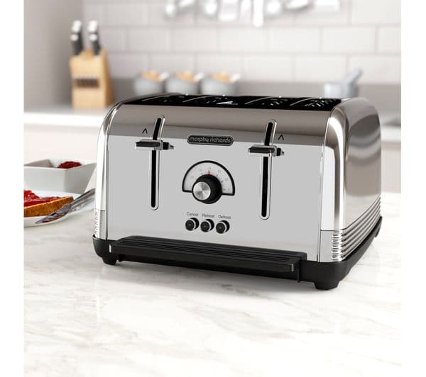 MORPHY RICHARDS Venture Retro 240330 4-Slice Toaster - Polished - Image 4