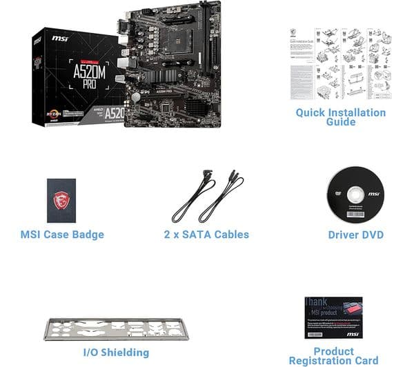 MSI PRIME A520M Pro AM4 Motherboard - Image 4