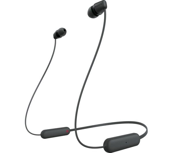 Sony WI-C100 Earbuds Black - Image 1