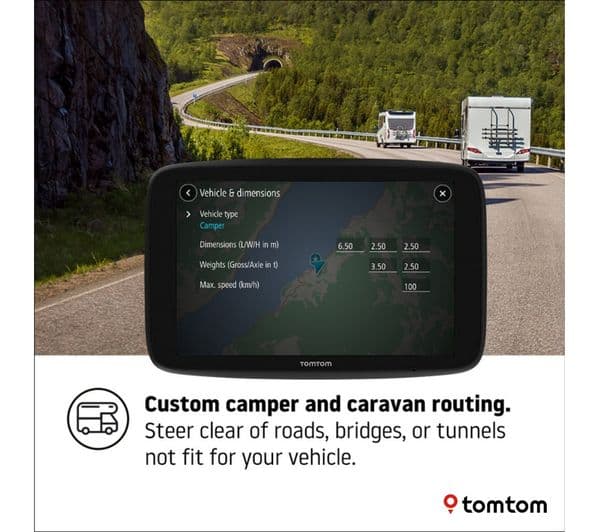 TOMTOM GO Camper Max 7" Sat Nav - Worldwide Maps - Image 3