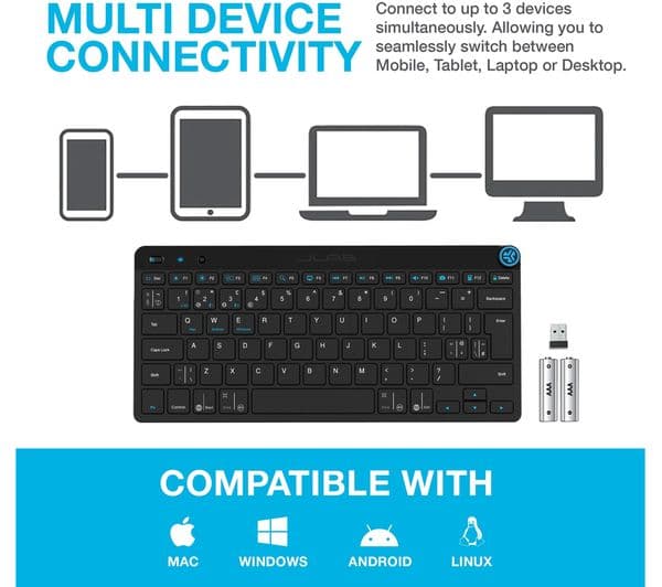 JLAB Go Wireless Keyboard Black - Image 7