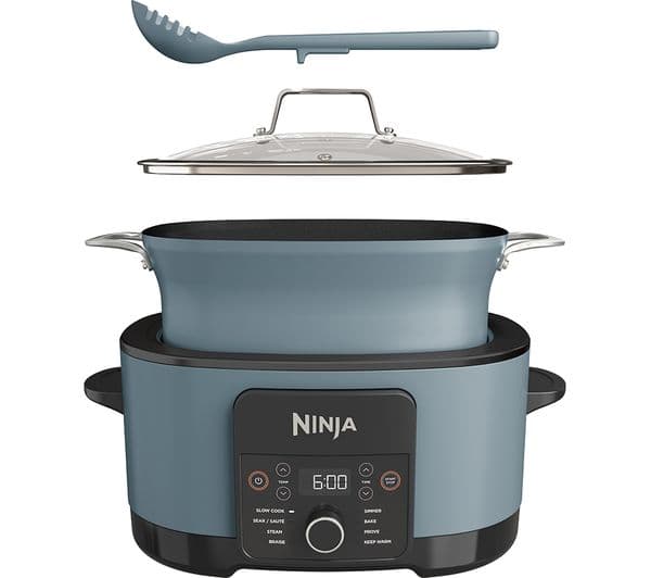 Ninja Foodi PossibleCooker MC1001UK 8-in-1 Slow Cooker - Sea Salt Grey - Image 1